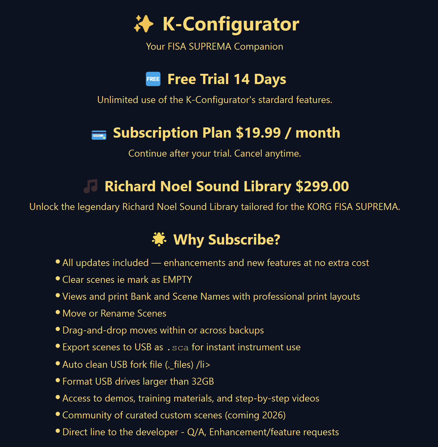 K-Configurator Subscription and Pricing